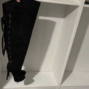 Source Unknown Black Over the Knee Boots